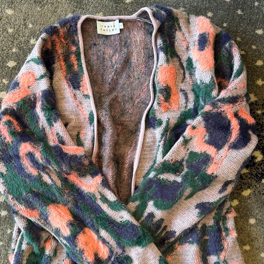 Like New! Tanya Taylor Abstract Long Soft Cardigan
